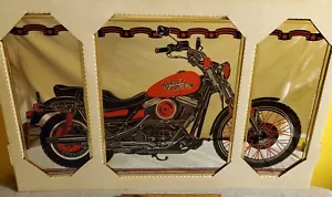 Vintage Harley Davidson 3 Piece Decorative Wall Mirror - Picture 1 of 10