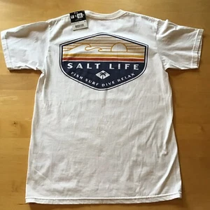 Neu mit Etikett Salt Life T-Shirt Herren Small Kurzarm Grafik The Flash weiß - Bild 1 von 8