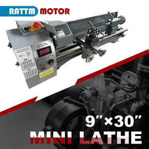 【En UE】750W Máquina de Torno de Metal Horizontal 9′′×30′′ Corte de Roscas Funcionando CD-210V - Imagen 1 de 8