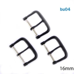 3 Stck. Vintage Schnalle Original für Lederband schwarz Farbe #BU04# - Bild 1 von 2