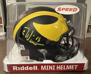 Riddell Mini Helmet  Signed By Former Mic Wolverine Player Chase Winovich (  - Picture 1 of 13