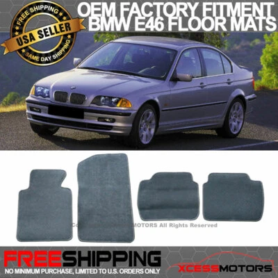 99-06 E46 Serie 3 M3 Alfombrillas Alfombra Delantera Trasera Gris 4 Piezas - Nylon PARA: (BMW) Foto 1 de 3