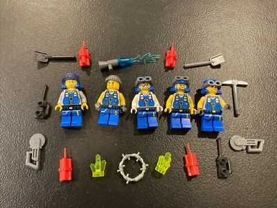 Lego Power Miners Minifigures Tools Rex Duke Brains 8709 8962 8964 Mine Lot 3 - Image 1 of 3