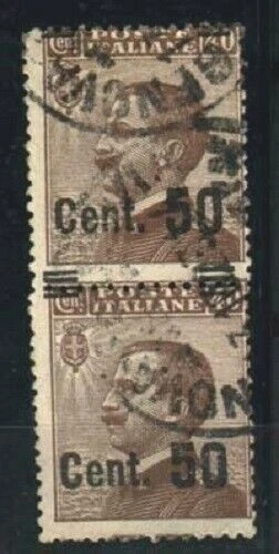 Italy UNLISTED Sc156 Pair missplaced ovpt Sass 139h used fvf - Image 1 of 1