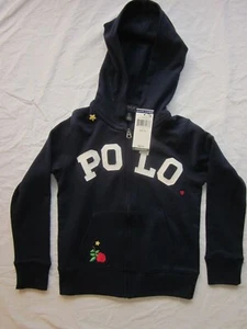 Ralph Lauren POLO 7 Girls Navy Blue Hoodie Sweatshirt NEW with TAG - Picture 1 of 9