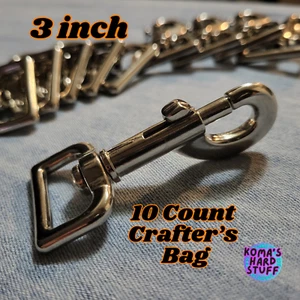 swivel bolt snap hook with strap eye. 3" length with 1" strap eye (10 count) ZDC - Picture 1 of 8