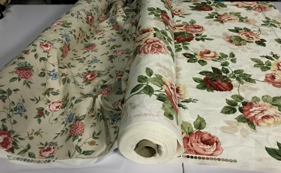 SOFT FURNISHING 100% COTTON FABRICS : FLORALS : $9.00 per metre : #BM32A.B - Image 1 of 1