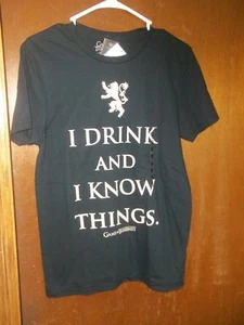 Games of Thrones I drink and I know things t-shirt NWT Small - Picture 1 of 1