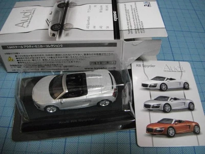 Kyosho 1/64 Audi R8 Spyder argento - Immagine 1 di 2