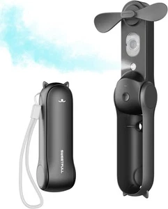 Misting Handheld Personal Fan Rechargeable Mini Spray Water Mist Portable - Picture 1 of 7
