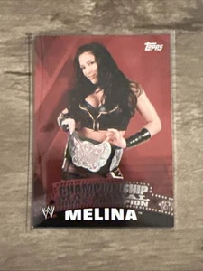2010 Topps WWE Material Intercontinental Championship Belt Puzzle Back Melina - Picture 1 of 2