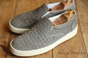 Bottega Veneta Grey Woven Suede Loafers Espadrilles Men's UK 8.5 EU 42.5 US 9.5 - Picture 1 of 8