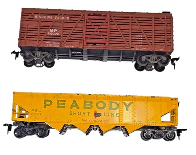 Lot of 2 Vintage HO Freight Cars Peabody Short Line Missouri Pacific RTR - Image 1 of 4