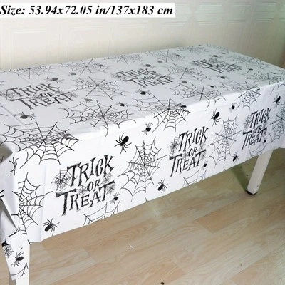 Disposable Horror Ghost Table Cover Happy Halloween Tablecloth Party 71.9x53.8in - Image 1 of 4