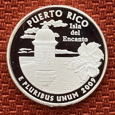 2009 S Silver .900 Proof Puerto Rico US Territories Quarter .25 (2009) - Image 1 of 4