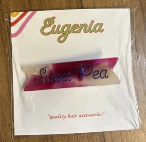 Eugenia Kids Sweet Pea Hair Clip Pink & White Brand New. - Picture 1 of 2