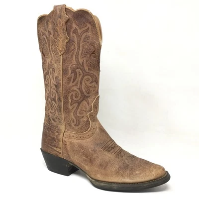 Женские ковбойские сапоги Justin McKayla размер 6,5 коричневые кожаные без застежек - Изображение 1 из 4