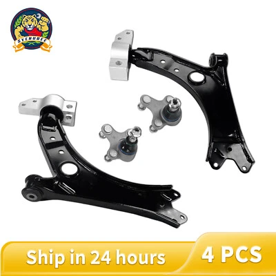4Pcs Front Lower Control Arms Ball Joints for Jetta Golf Eos GTI Audi A3 Quattro - Image 1 of 4