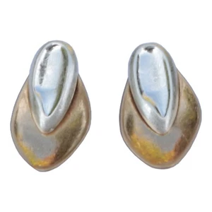 Handmade Earring Women's Fashion Earrings Gold and Silver Ear Stud Simple Style  - Picture 1 of 3