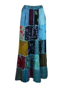 Boho Hippie Gypsy Vintage Maxi Patchwork Skirt Printed Beach Dori Long Skirts 