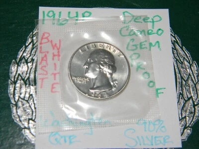 1964 P 25C Washington Quarter {DEEP CAMEO GEM} Proof 90% Silver-GOV'T!! - Image 1 of 4