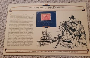 1920 COMMEMORATIVE 2c LANDING OF THE PILGRIMS TERCENTENARY SCOTT 549 page stamp - Picture 1 of 4