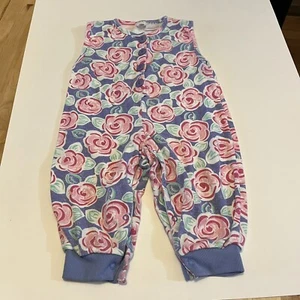 Vintage Funkins BUBBLE OVERALLS Size 12M 100% Cotton Floral - Picture 1 of 8