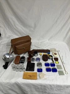 RARE Vintage Voigtlander Film Bag with Accessories + Cases - NO CAMERA - Picture 1 of 10
