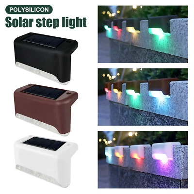 Outdoor Solar LED Deck Lights Path Garden Patio Pathway Stairs Step Fence Lamp - Image 1 of 4