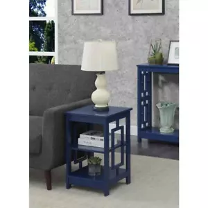 Convenience Concepts End Table 15.75"Wx23.5"H Shelves 3-Tiers Wood Cobalt Blue - Picture 1 of 6