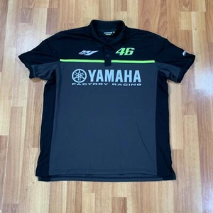 Yamaha Factory Polo VR46 Mens Extra Large Gray Black Valentino Rossi Racing - Picture 1 of 14