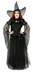 Shadowy Shrug Blk Lace Victorian Style Bell Sleeve Ruffle Collar Costume Jacket - Picture 1 of 4