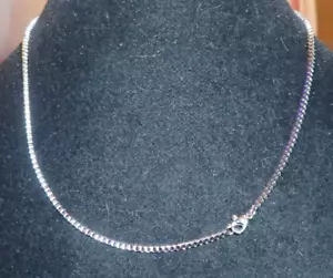 Sturdy, Bright, Platinum Plated Stainless Steel Box Chain, 2 mm, 17" - Picture 1 of 1