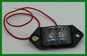 Remolque cerrado con luz de guardabarros Red Amber 2 LED lente transparente montaje en superficie - Imagen 1 de 4