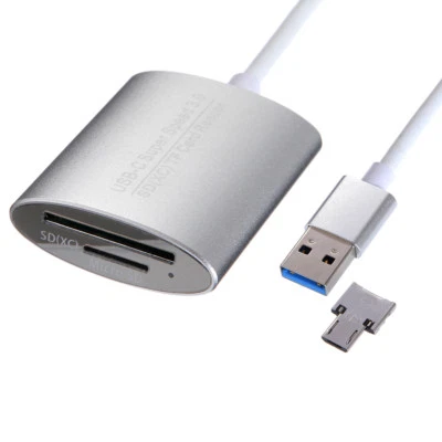 2in1 USB 3.0 to SD(XC)/ Micro SD card reader Hub Adapter For Laptop Macbook NEW - Image 1 of 4