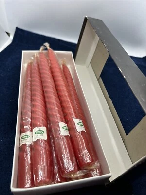 10英寸螺旋蜡烛红色套装7件圣诞假期 — 第 1/4 张图片