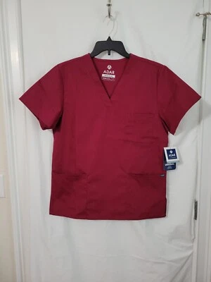 Adar Unisex Medical Nursing Workwear Uniform Multi Pocket V-Neck Scrub Top Small - Image 1 of 4