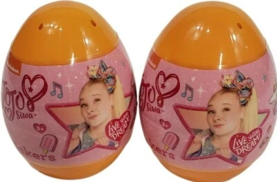 Nickolodeon JoJo Siwa Jumbo Huevos de Plástico 40 Pegatinas Nuevo Sellado Lote de 2 Sellados  Foto 1 de 4