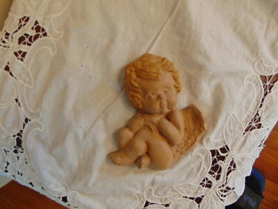 Ángel #3 rubio, escultura, encanto, talla en madera Foto 1 de 4