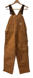 Mono forrado con babero de pato vintage Carhartt para hombre 36x30 R02 BRN algodón RN 14806 EE. UU. - Imagen 1 de 23