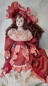 Vintage Bisque Porcelain Collectable Doll Onward Brown Hair Brown Eyes 22'' Tall - Bild 1 von 13