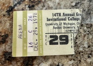 14th Annual Great Lakes Invitational Hockey Ticket Stub Dec 29, 1978 Olympia - Picture 1 of 2