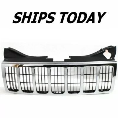 NEW Chrome Grille Assembly For 2005-2007 Jeep Grand Cherokee - Image 1 of 4