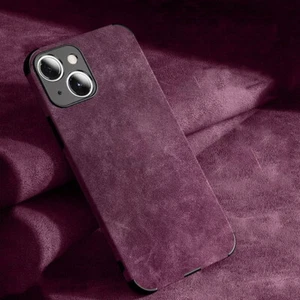 Case For iPhone 17 16 15 14 13 12 11 Pro Max Air Luxury Suede Leather Soft Cover - Picture 1 of 17