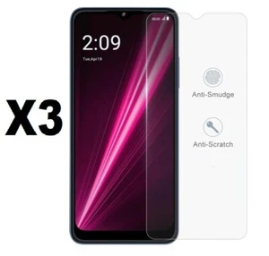 3 Pack Anti Scratch Tempered Glass Screen Protector for T-Mobile Revvl 6 5G - Picture 1 of 2