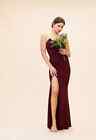 Dress The Population Burgundy Fernanda Strapless Evening Gown Size Large $248