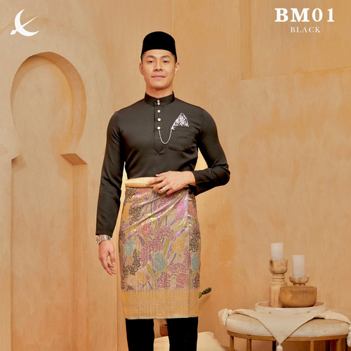 Malaysian Baju Melayu Elrah set Malay Traditional Formal Attire Shirt