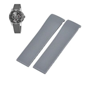 Correa de reloj de goma gris 21 mm para Longines L682154911 HydroConquest L3.883.4 - Imagen 1 de 7