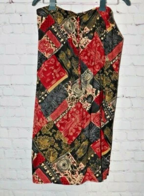 Falda De Colección BOBBIE BROOKS Floral Talla Pequeña 100% Rayón Geométrica Foto 1 de 3