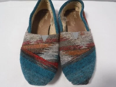 Zapatos planos de ballet GA9 Toms de piel sintética para mujer talla 7,5 turquesa suroeste azteca Foto 1 de 4